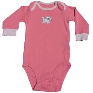 Carter's Infant Pink Cat Embroidered Onesie